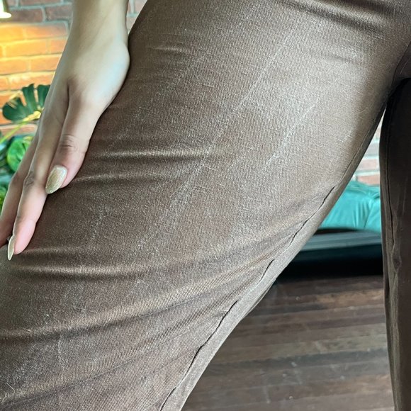 Frank and Oak Amelia Vintage Fit Brown Pants - Picture 3 of 4